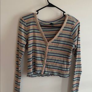 wild fable striped cropped top